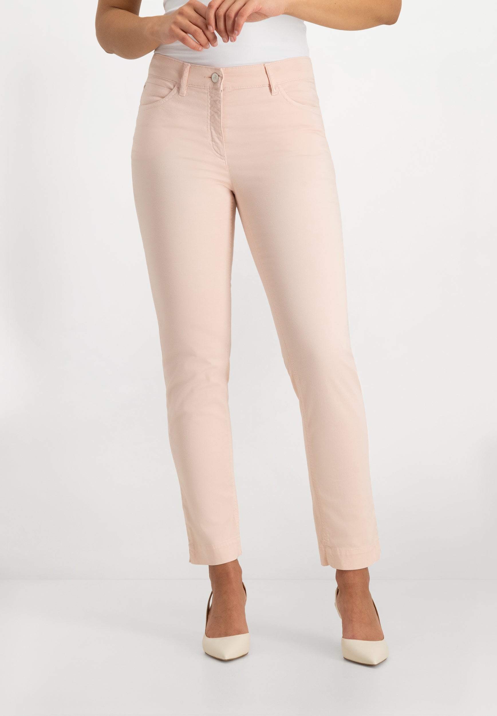 Kora Coloured Straight Pants | Blush
