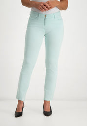 Kora Coloured Straight Pants | Light Grey Aqua
