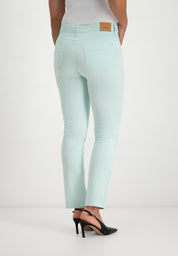 Kora Coloured Straight Pants | Light Grey Aqua