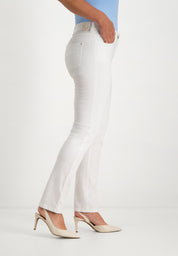 Kora Coloured Light Denim Straight Jeans | Optical White