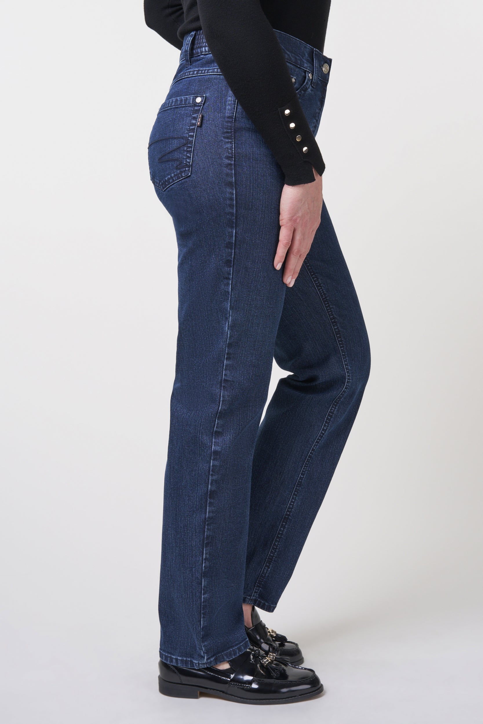 Gretha Denim Classics Straight Jeans | Dark Indigo Pants ZRS