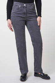 Gretha Denim Classics Straight Jeans | Dark Grey Pants ZRS