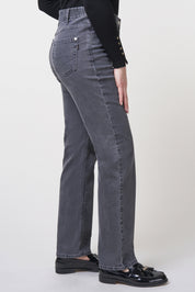 Gretha Denim Classics Straight Jeans | Dark Grey Pants ZRS