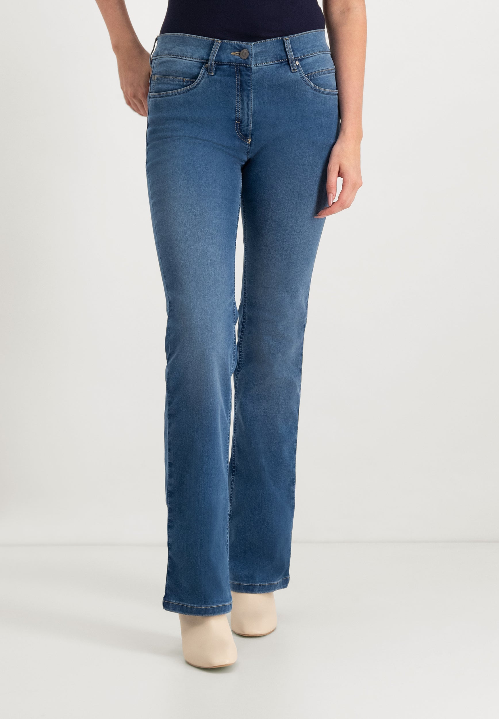 Twigie Shape-On Bootcut Jeans | Stone Blue Pants ZRS