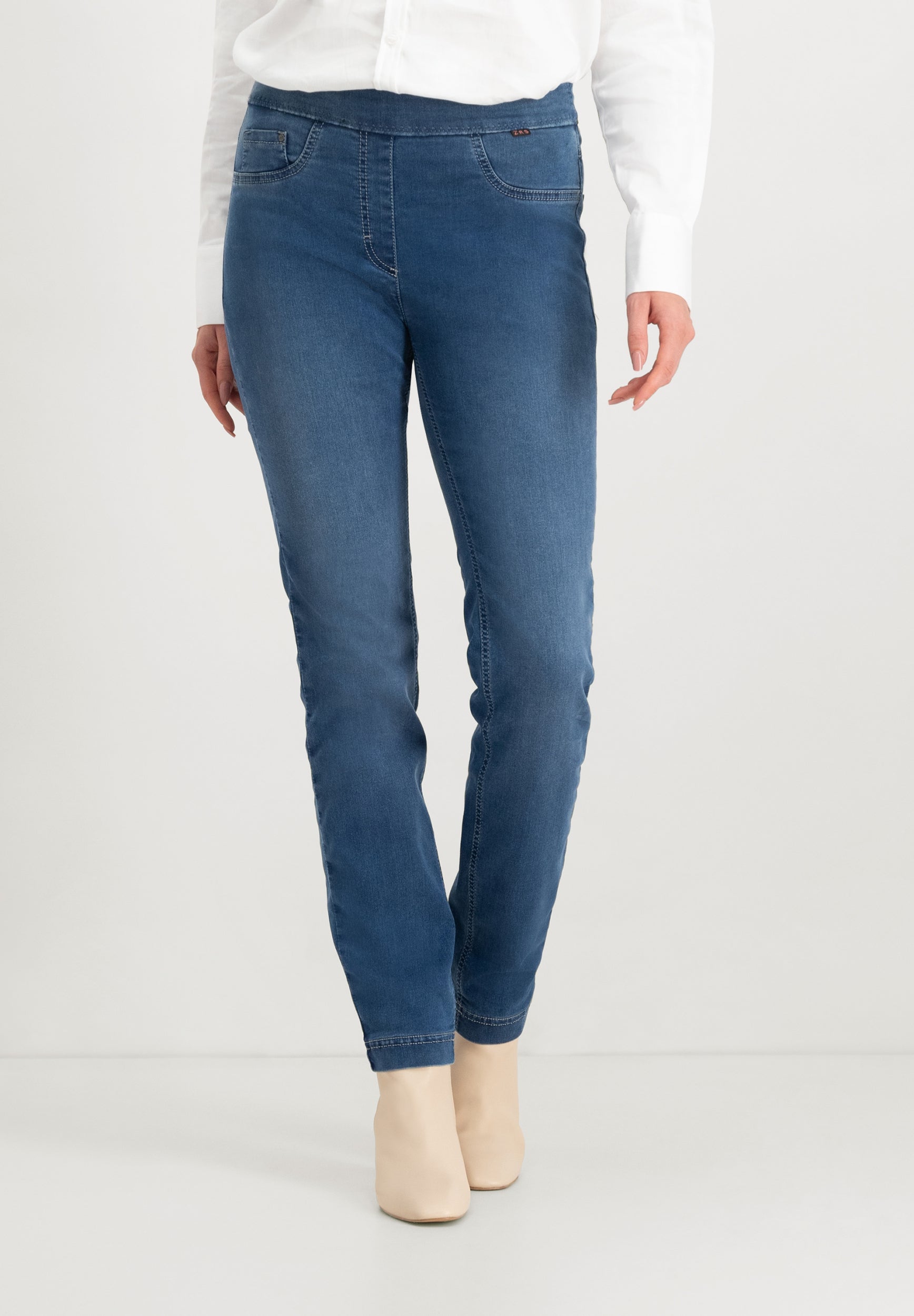 Leggie Shape-On Skinny Jeans | Stone Blue Pants ZRS
