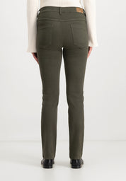 Twigie Coloured Shape-On Straight Jeans | Olive Pants ZRS