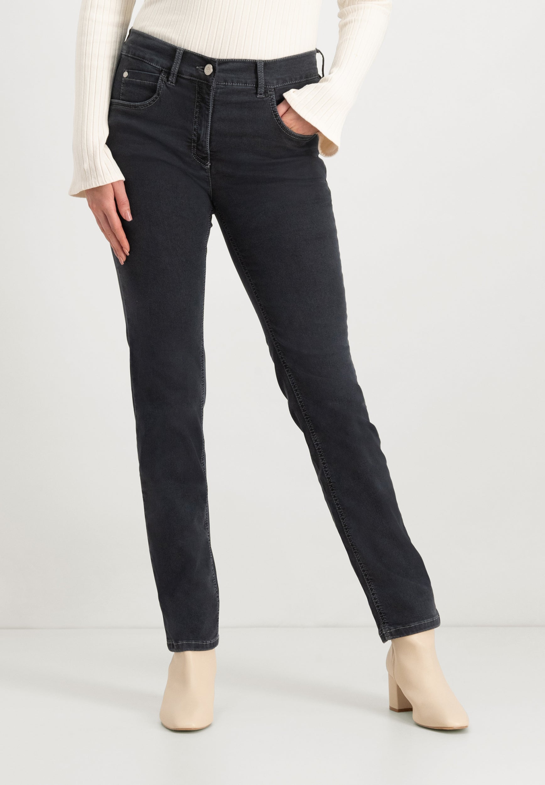 Twigie Shape-On Straight Jeans | Grey ZRS