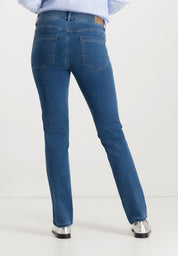 Twigie Shape-On Straight Jeans | Stone Blue Pants ZRS