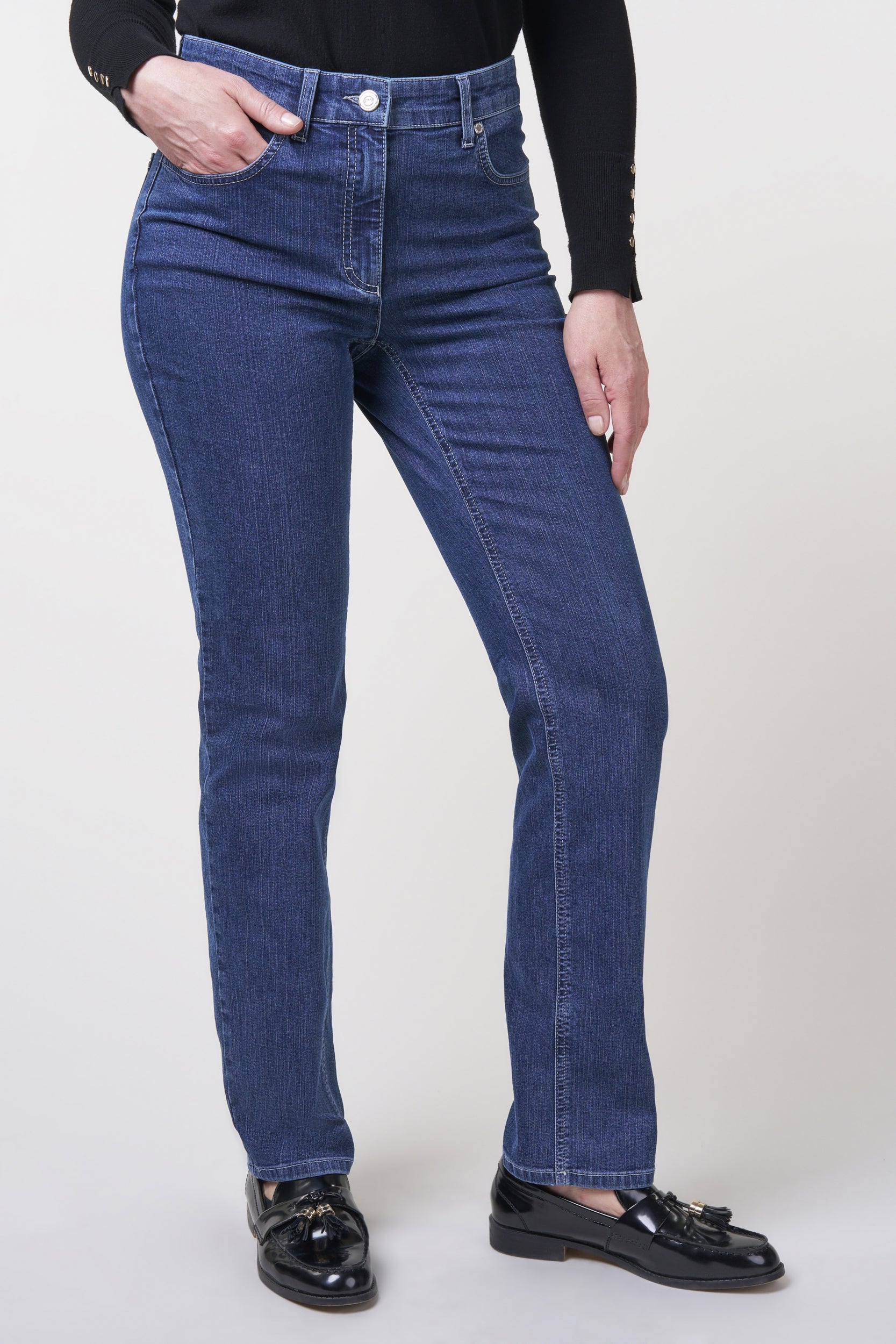 Kora Denim Classics Straight Jeans | Stone Blue Pants ZRS