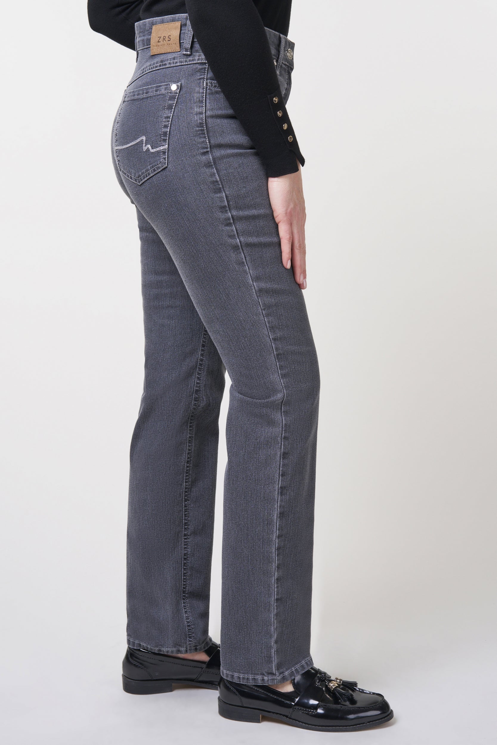 Kora Denim Classics Straight Jeans | Grey Pants ZRS