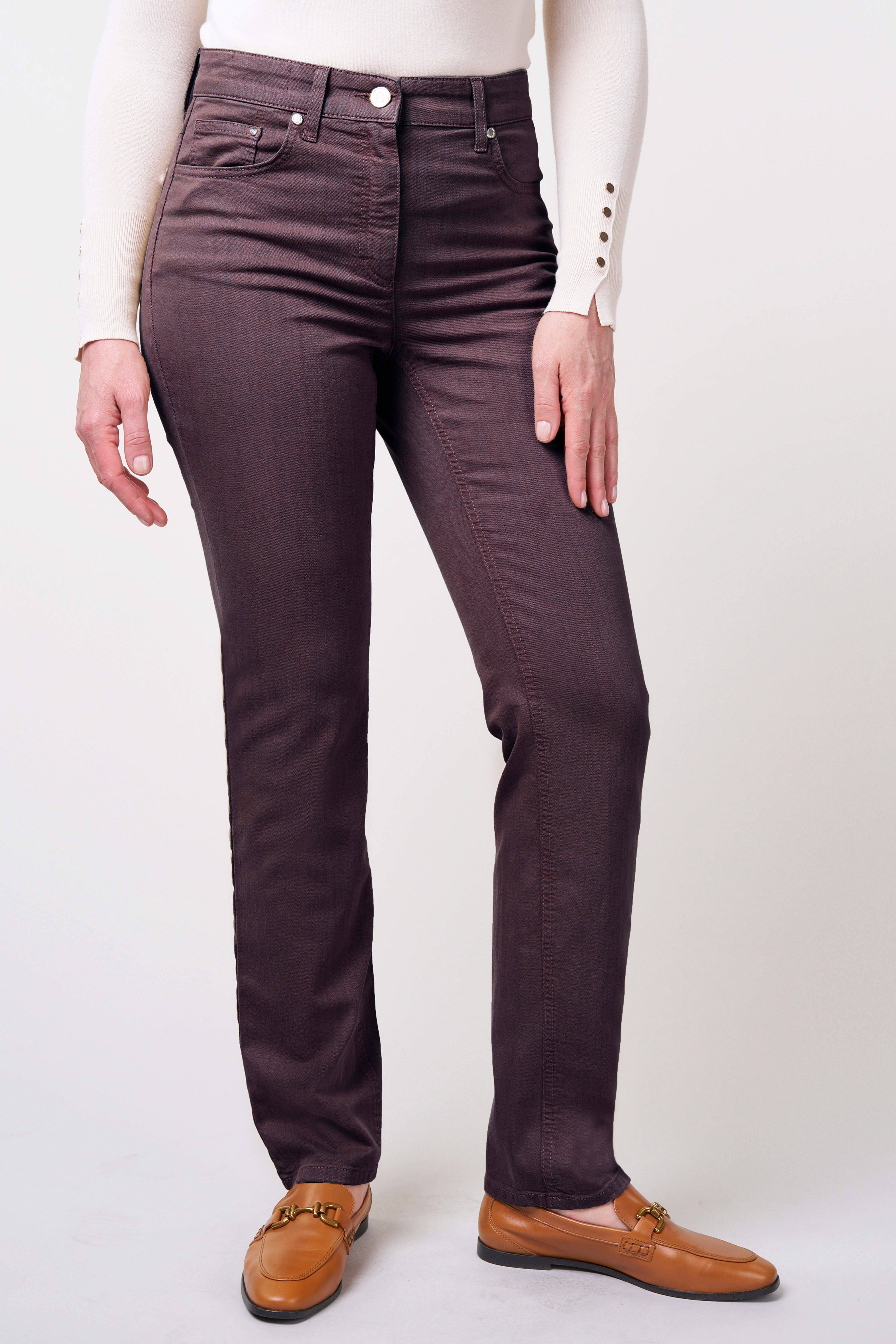 Kora Coloured Denim Classics Straight Jeans | Camel