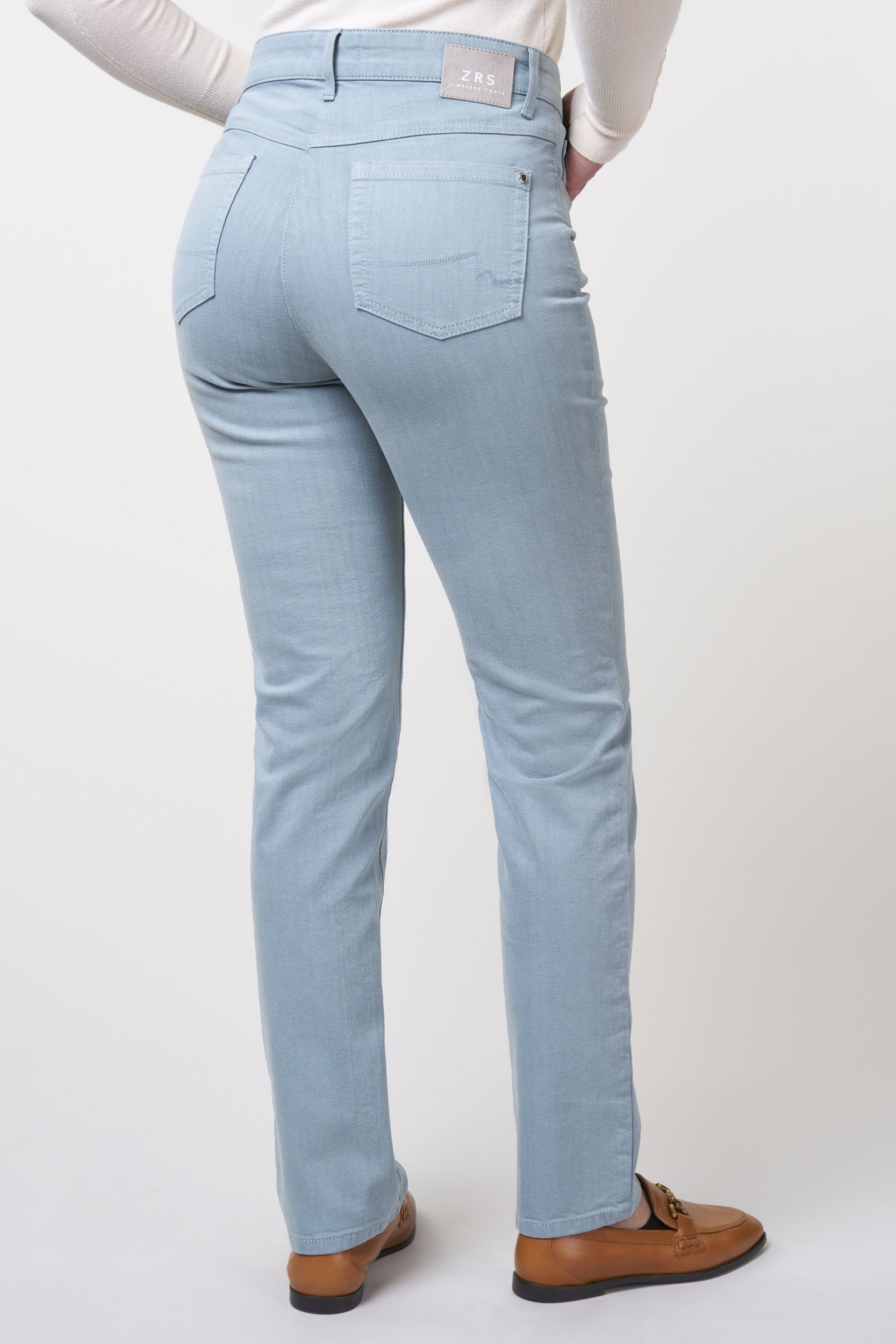 Kora Coloured Denim Classics Straight Jeans | Dove Pants ZRS