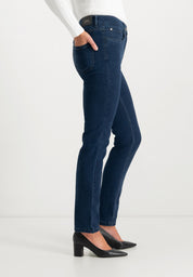 Kora Thermo Denim Straight Jeans | Blue Black Pants ZRS