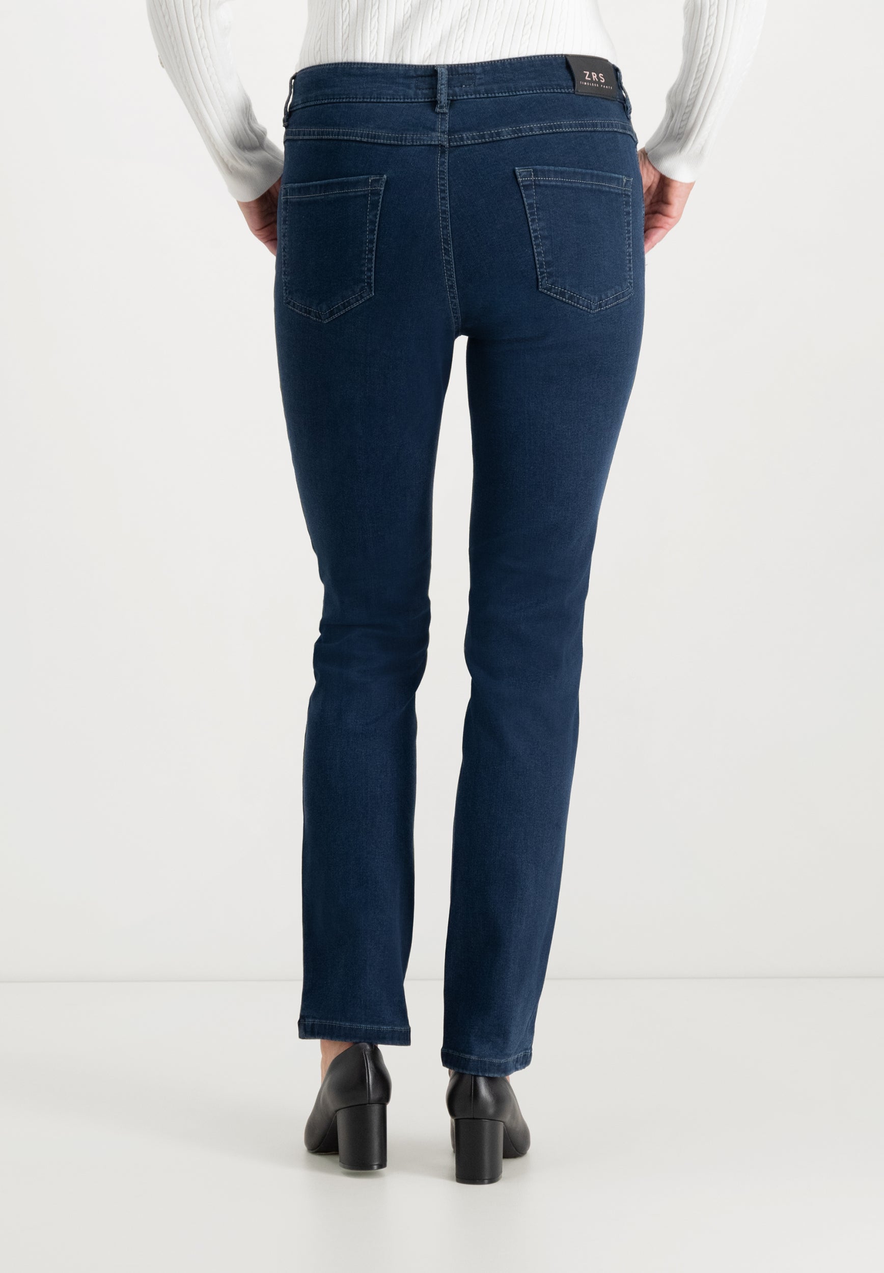 Kora Thermo Denim Straight Jeans | Blue Black Pants ZRS