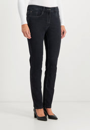 Kora Thermo Denim Straight Jeans | Black Black Pants ZRS