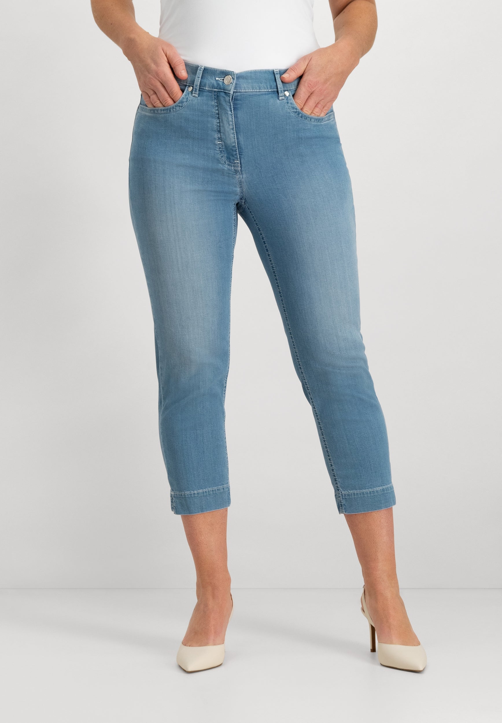 Gretha Cropped Jeans | Bleach