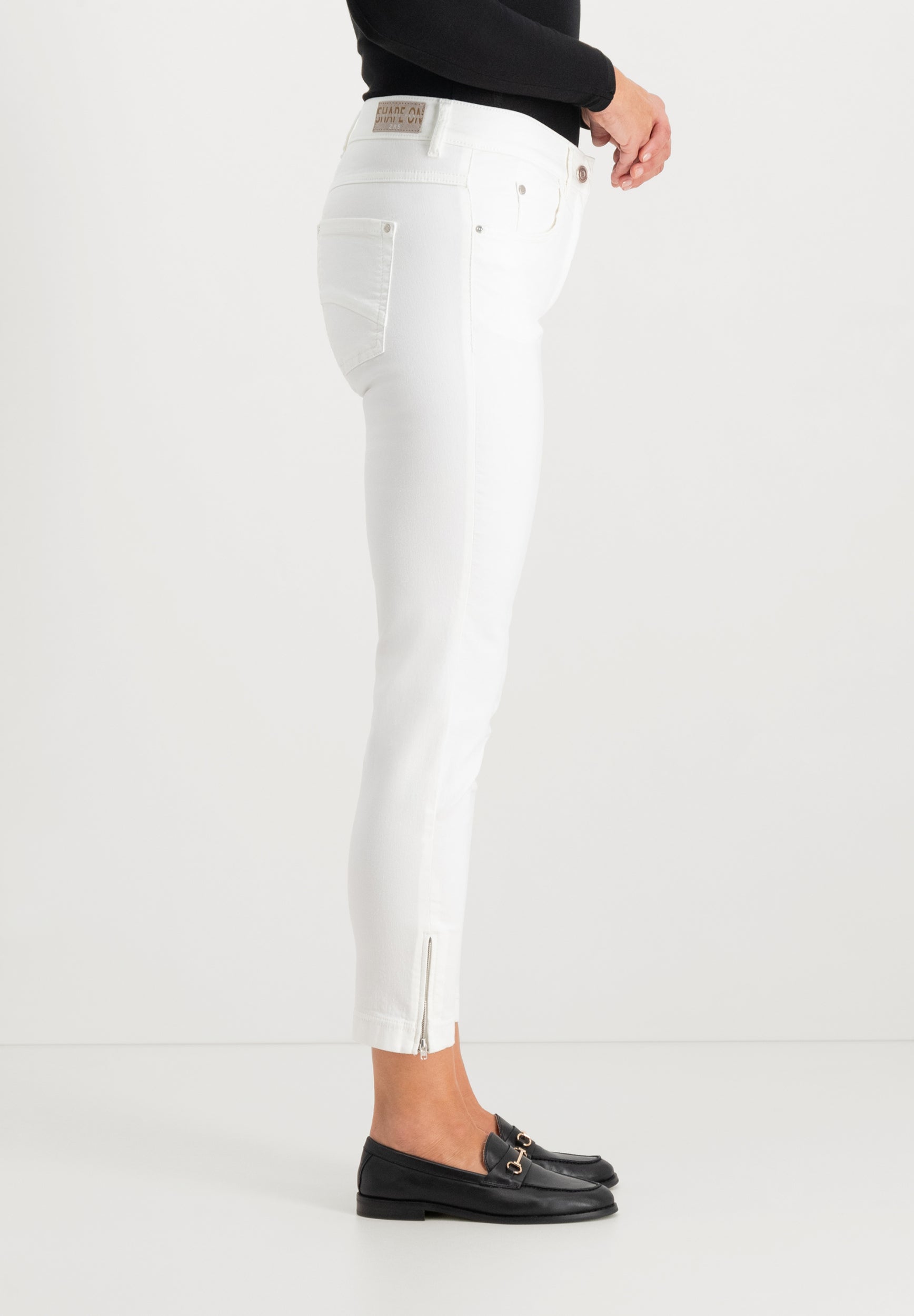 Twigie Shape-On Skinny Ankle Jeans | Optical White ZRS