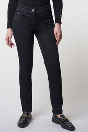 Twigie Shape-On Straight Jeans | Black Black Pants ZRS