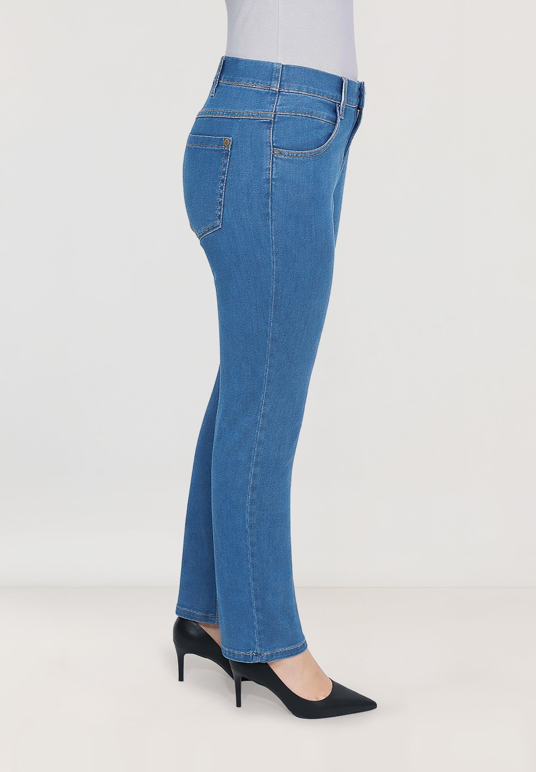 Monika Ankle Slim Jeans | Stone Blue